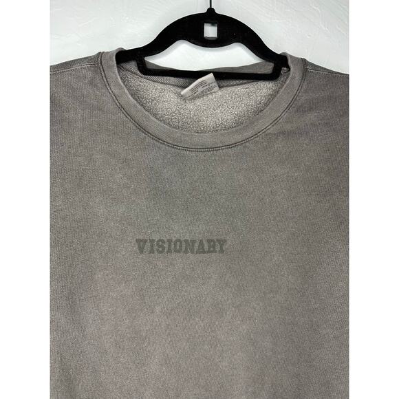 Comfort Colors "Visionary" Crewneck Sweatshirt Size Large Gray Lightweight - Picture 2 of 6